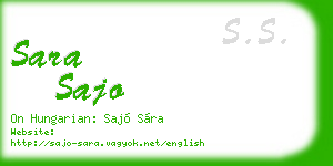 sara sajo business card
