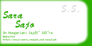 sara sajo business card